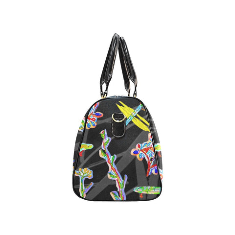 'Regenesis' (Black Edit) Nylon Duffle with Faux Leather Trim