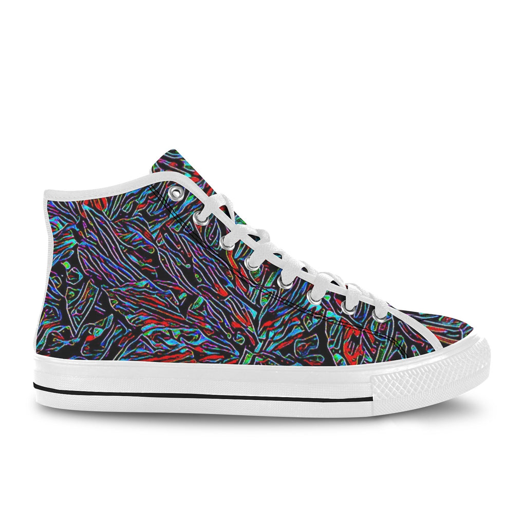 'Clematis Neon' (White Trim) Vancouver Canvas Boots