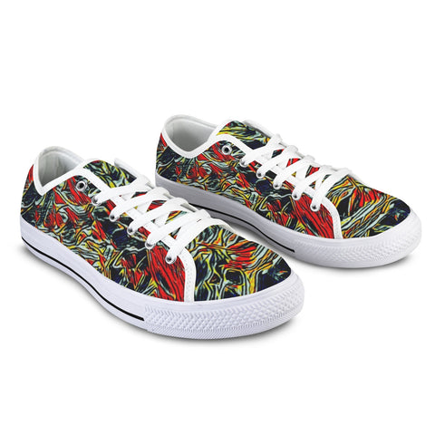 'Earthquake' (White Trim) Women's Canvas Plimsolls