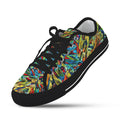 'Clematis Electra' (Black Trim) Women's Canvas Plimsolls