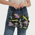 'Regenesis' (Black Edit) Faux Leather Kisslock Handbag Crossbody