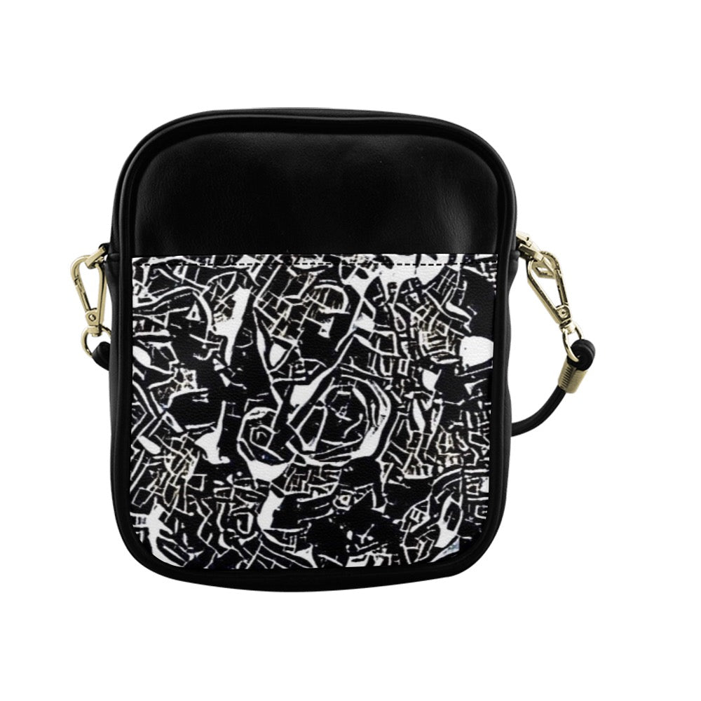 'Liquorice' Faux Leather Sling Pouch