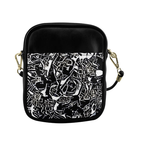 'Liquorice' Faux Leather Sling Pouch