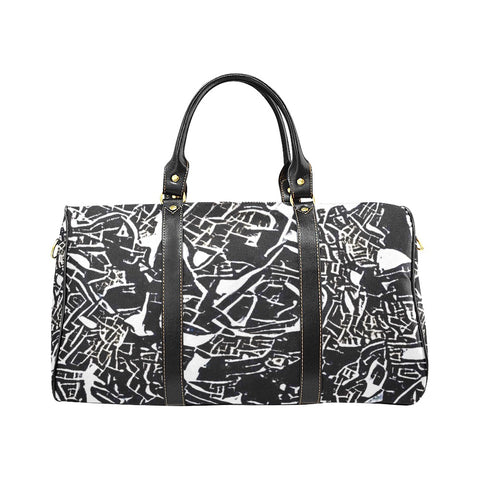 'Liquorice' Nylon Duffle With Faux Leather Trim