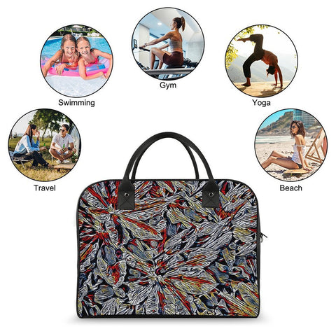 'Clematis Platinum' Nylon Holdall
