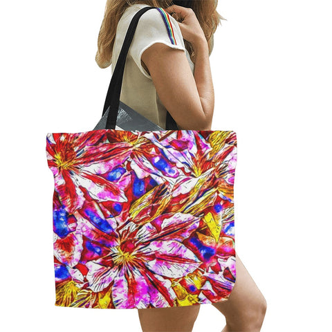 'Clematis' Large Canvas Tote
