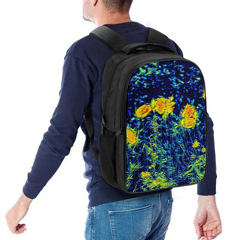 'Wild Poppies' Nylon Backpack