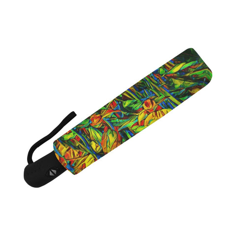 'Peony Citrus' Auto-Foldable Umbrella
