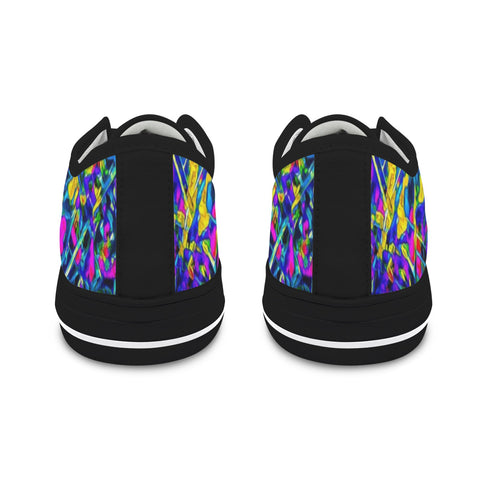 'Agapanthus' (Black Trim) Women's Canvas Plimsolls