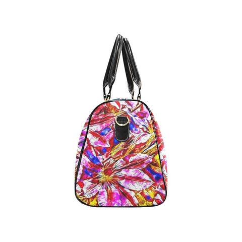 'Clematis' Nylon Duffle with Faux Leather Trim