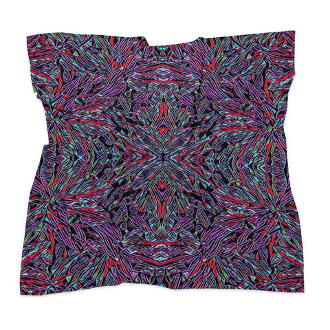 'Clematis Neon' Poly Scarf Square