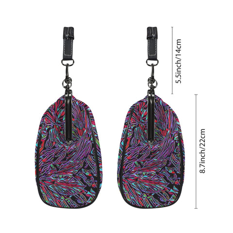 'Clematis Neon' Faux Leather Kisslock Handbag Crossbody