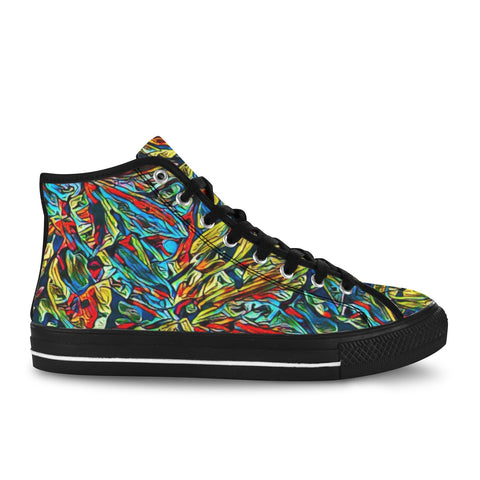 'Clematis Electra' (Black Trim) Vancouver Canvas Boots