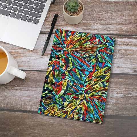 'Clematis Electra' Faux Leather A5 Binder Notebook