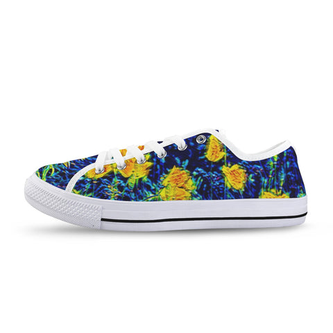 'Wild Poppies' (White) 'Seattle' Men's Trainers
