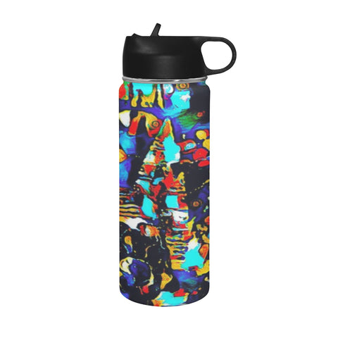 'Galaxa' Insulated Water Bottle with Straw Lid (18 oz)