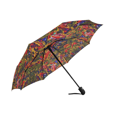 'Clematis Firestorm' Auto-Foldable Umbrella