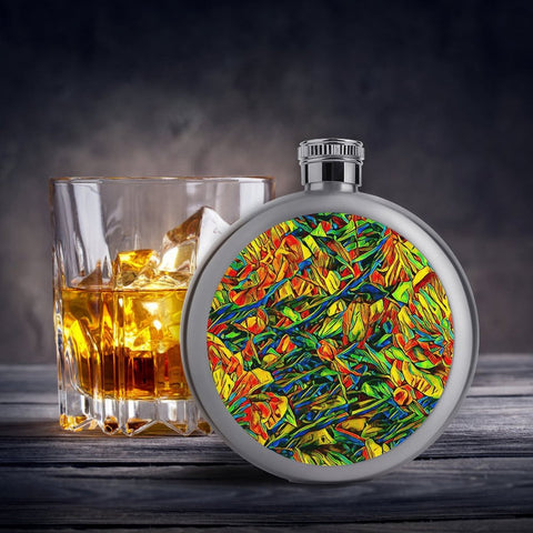 'Peony Citrus' Hip Flask