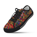 'Clematis Firestorm' (Black Trim) Women's Canvas Plimsolls