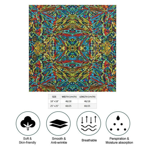 'Clematis Electra' Poly Scarf Square