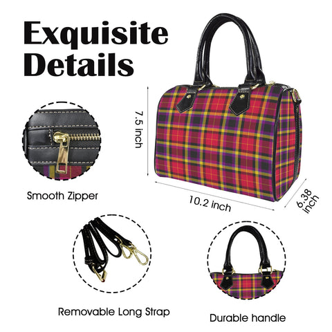 'Yorkshire Moorland' Mini-Boston PU Handbag (Black trim)