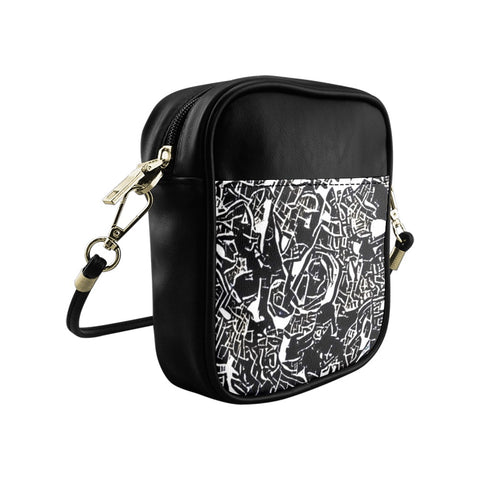 'Liquorice' Faux Leather Sling Pouch