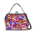 'Clematis' Faux Leather Kisslock Handbag Crossbody