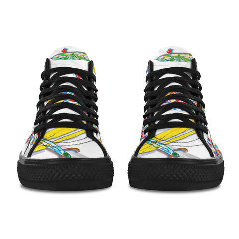 'Regenesis' (White Edit - Black Trim) Vancouver Women's Canvas Boots