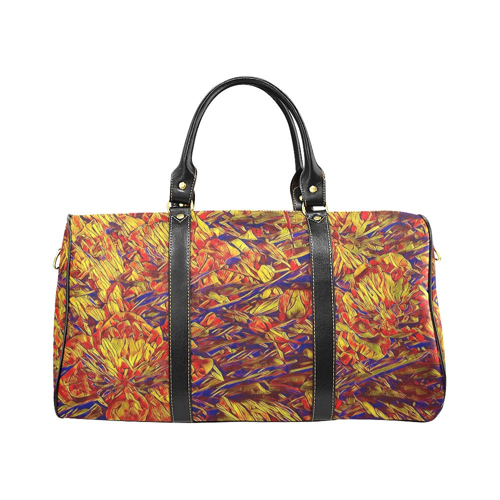 'Peony' Nylon Duffle with Faux Leather Trim