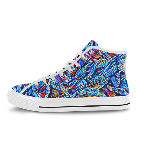 'Clematis Sapphire' (White Trim) Vancouver Canvas Boots