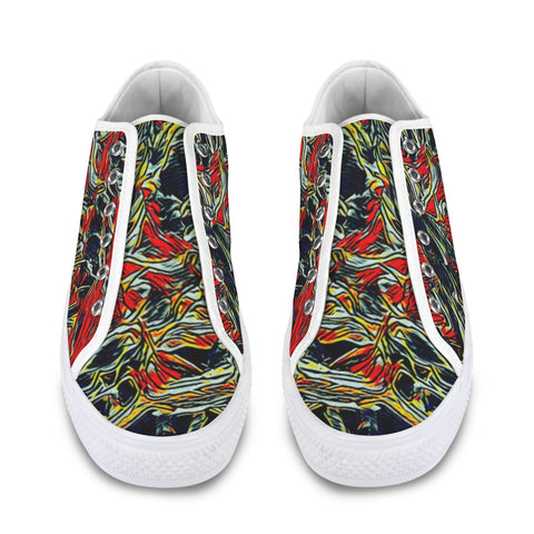 'Earthquake' (White Trim) Women's Canvas Plimsolls
