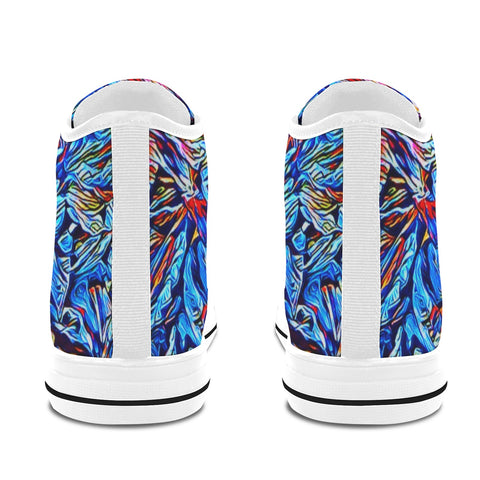 'Clematis Sapphire' (White Trim) Vancouver Canvas Boots