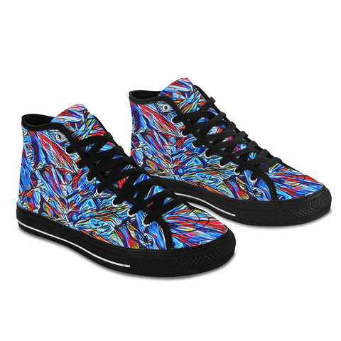 'Clematis Sapphire' (Black Trim) Vancouver Canvas Boots