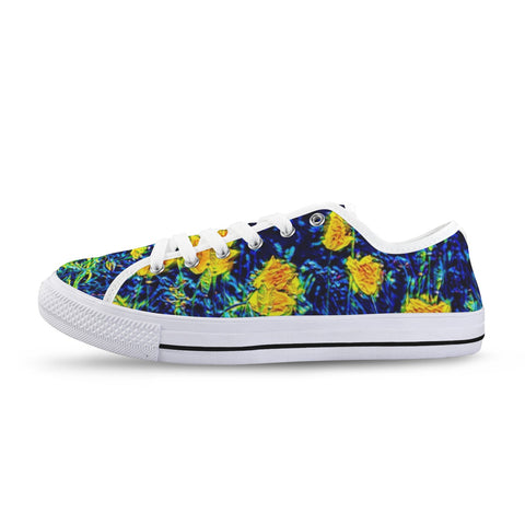 'Wild Poppies' (White Trim) 'Seattle' Women's Trainers