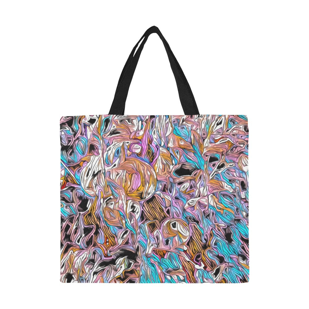 'Psychedelique' Large Canvas Tote