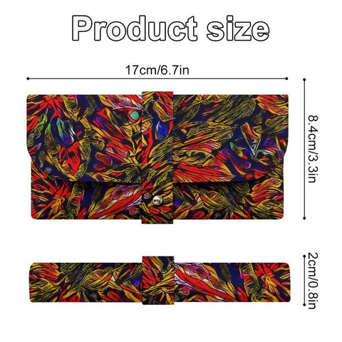 'Clematis Firestorm' Faux Leather Glasses Case