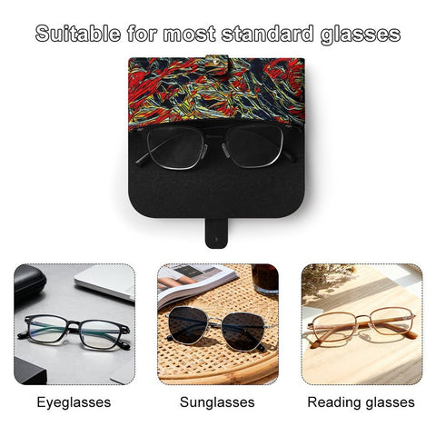 'Eathquake' Faux Leather Glasses Case