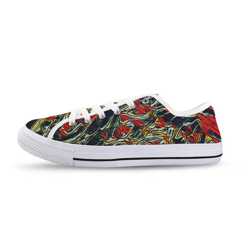 'Earthquake' (White Trim) Women's Canvas Plimsolls