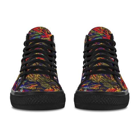 'Clematis Firestorm' (Black Trim) Vancouver Canvas Boots