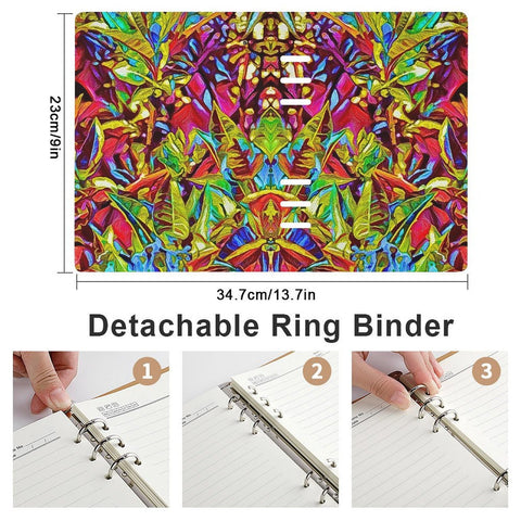 'Tropique' Faux Leather A5 Binder Notebook