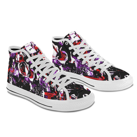 'Gothic Rose' (White Trim) Vancouver Canvas Boots