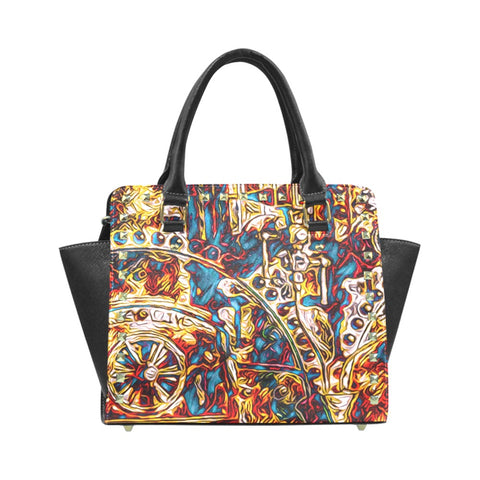 'Boilerplate' PU Rivet Shoulder-Handbag