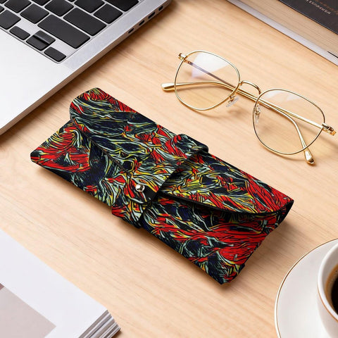 'Eathquake' Faux Leather Glasses Case