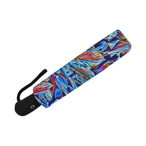 'Clematis Sapphire' Auto-Foldable Umbrella