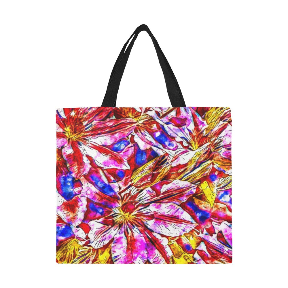 'Clematis' Large Canvas Tote