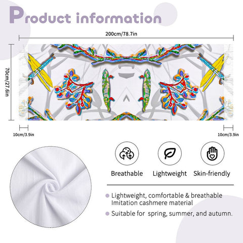 'Regenesis' (White Edit) Tassel Fleece Scarf