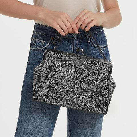 'Filament' Faux Leather Kisslock Handbag Crossbody