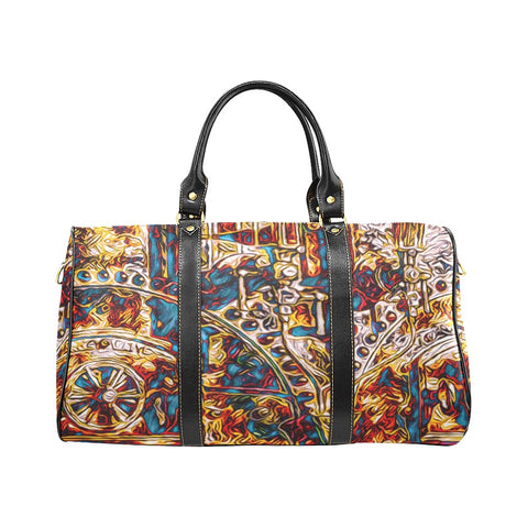 'Boilerplate' Nylon Duffle with Faux Leather Trim