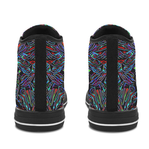 'Clematis Neon' (Black Trim) Vancouver H Women's Canvas Shoes (1013-1)