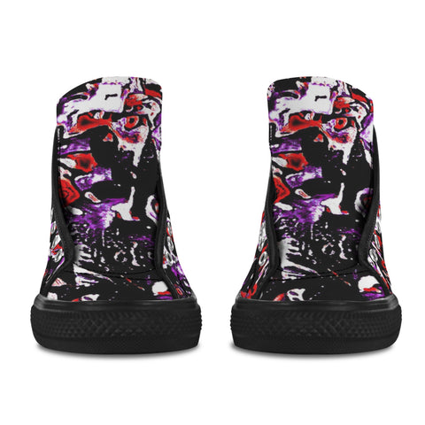 'Gothic Rose' (Black Trim) Vancouver Canvas Boots